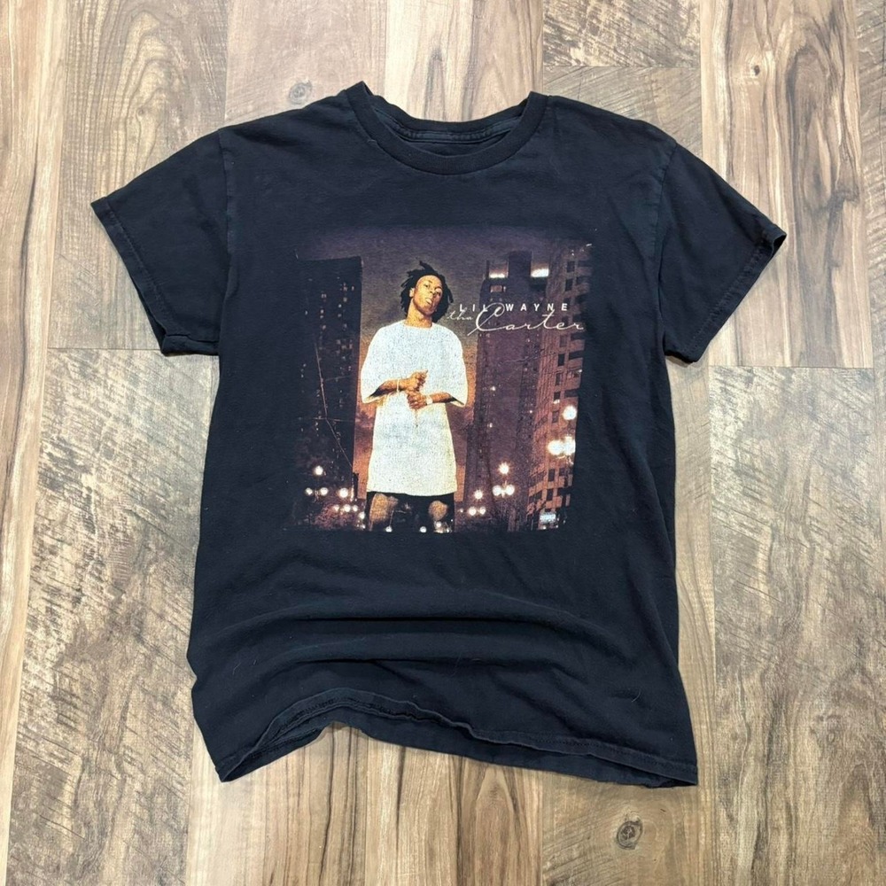 Vintage Y2K Lil Wayne The Carter Album Rap Hip Hop Tee Graphic Casual Shirt